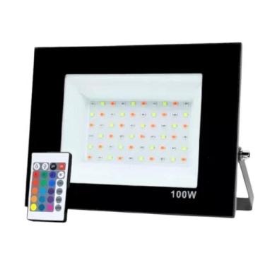 Imagem de Refletor 100w Rgb Colorido Holofote Led Bivolt - LED TRIÂNGULO