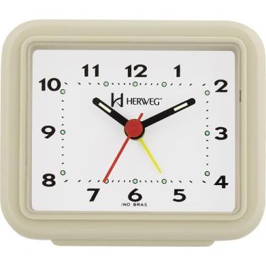 Imagem de Despertador Quartz Marfim Herweg 2612