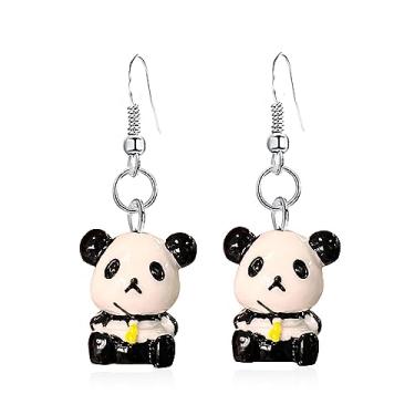 Imagem de Aishgjia Brincos fofos estranhos brincos engraçados urso galinha cachorro sapo ganso panda porco sika veado caracol tartaruga animais brincos brincos pendentes para meninas mulheres estilo kawaii