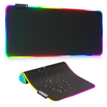 Imagem de Mouse pad RGB LED, mouse pad grande, tapete de led e grande