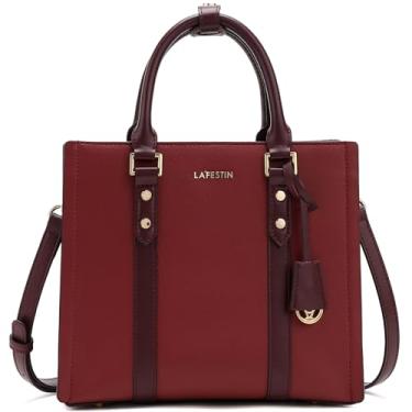 Imagem de Bolsa feminina para laptop LA FESTIN de ombro e viagem, bolsa transversal com bolsos e compartimentos, Vermelho