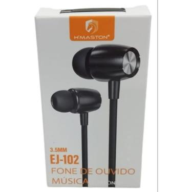 Imagem de Fone de Ouvido Com Fio Intra-auricular EJ-102 (Preto e Branco) (Branco)