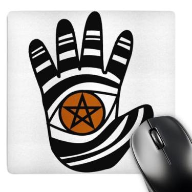 Imagem de 3dRose Mouse pad com símbolo tribal Wicca de bruxa pagã pentáculo mão (mp_23183_1)