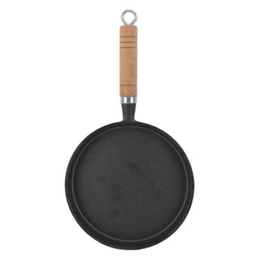 Imagem de Yuecoom Frigideira de ferro fundido, frigideira antiaderente de 20 cm, panelas de ferro fundido para restaurante, hotel, uso doméstico, cozinha, pode ser lavado na lava-louças, seguro para forno (20