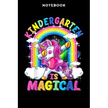 Imagem de Notebook Kindērgārtēn Īs Māgicāl Dābbing Ūnicōrn Bāck Tō Schōōl Girls Mēmē: 6x9 inch, over 100 pages/Lined Journal,Homeschool,Book,Financial,Event,A Blank