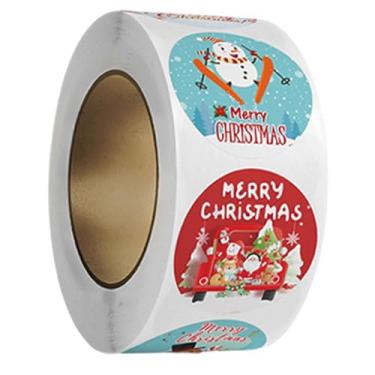 Imagem de Esquirla 500x Adesivos de Natal Rolo Envelope Selo Adesivos 1'' Adesivos de Papel Adesivos Decorativos Adesivos de Natal para Embrulho de Presente, Style I
