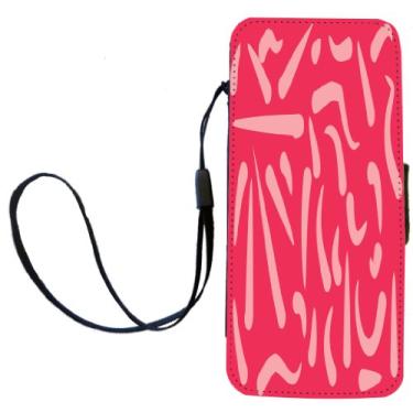 Imagem de Rikki Knight Capa carteira flip fúcsia Pink Swirls com aba magnética para Apple iPhone 5c