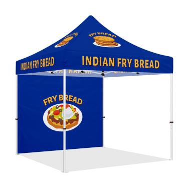 Imagem de Barraca de pão frito, tenda de dossel para uso externo resistente 25 x 25 cm, batata frita indiana com tema de taco, barraca de fornecedor de alimentos para negócios para mercado pop up de fritura, 1 parede traseira