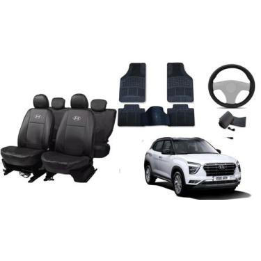Imagem de Conjunto de Capas para Creta 20-24 + Tapete + Volante Estilo Esportivo