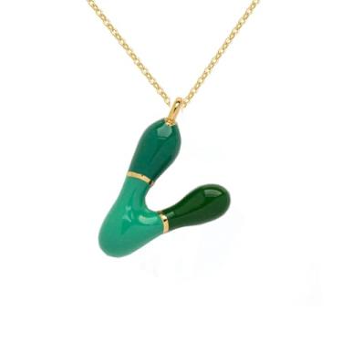 Imagem de Colar com letras de bolhas para mulheres, pingente de letra inicial de balão delicado 26 A-Z alfabeto colorido, moderno, joias de amizade, presentes para namoradas adolescentes, Adjustable, Latão, Sem