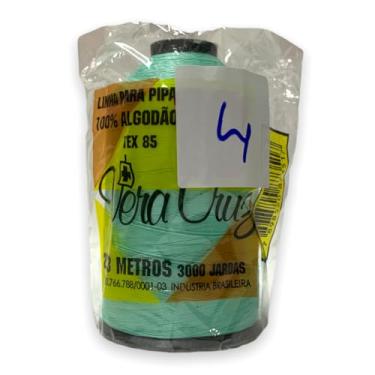 Imagem de Linha CCfios Vera Cruz Fio 04 de 3000 Jardas 100% Algodão Tex 111 Para Pipas (Verde)