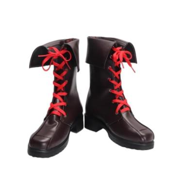 Imagem de COSGOGO LOL Jinx Sapatos Cosplay para Nova Anime Arcane Jinx Botas Mulher Homem Sapatos Dia das Bruxas RPG Festa, Multi, 36