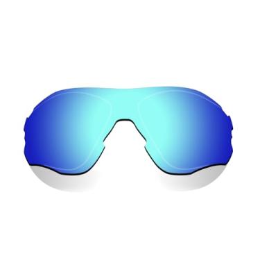 Imagem de Littlebird4 Lentes de reposição polarizadas de 1,5 mm para óculos de sol Oakley EVZero Path OO9308 - MultiOptions (espelhado azul gelo)