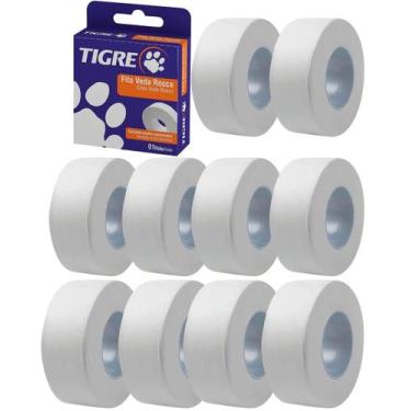Imagem de Kit 10 Fitas Veda Rosca Branco liso 18mmx50m Tigre