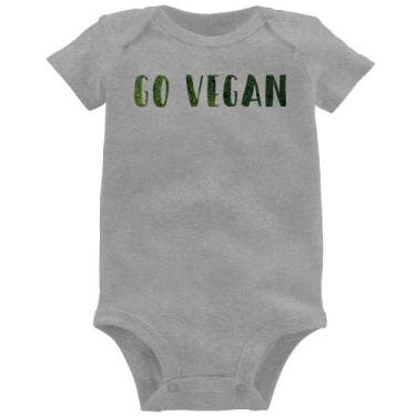 Imagem de Body Bebê Go Vegan - Foca na Moda, Cinza, GG