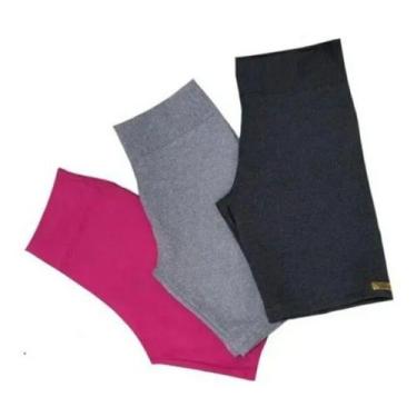 Imagem de Kit 3 Bermudas Ciclista Cotton Infanto Juvenil Feminina - Paraíso do C