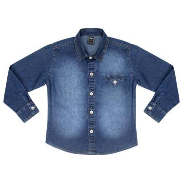Imagem de Camisa Infantil Look Jeans Manga Longa Jeans, 02