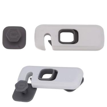 Imagem de Fechadura Trava de Segurança Armario Gaveta Geladeira Protege Bebe Criança Evita Acidente Porta Janela Resistente Multiuso