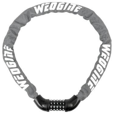 Imagem de Cadeado de bicicleta com números e alto nível de segurança, cadeado de corrente de bicicleta, cadeado de combinação de 5 dígitos para bicicleta, scooter, motocicleta, porta, portão, cerca