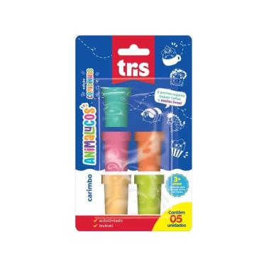 Imagem de Carimbos Autotintados Animalucos 5 Unidades - Personagens Tema Comidinhas