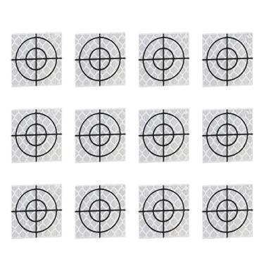 Imagem de Folha Refletiva Autônoma de 100pcs, Remendos de Adesivos de Resina, Muito Deslumbrante Em Luz Direta, Modo de Medição do Prisma, Aplicação Ampla, para Pesquisa Total de Estação