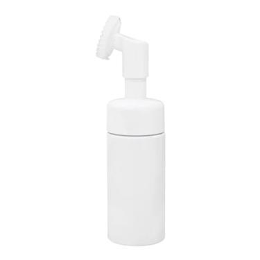 Imagem de Frasco Pump com Escova de Silicone para Limpeza Facial, 100ml, Branco