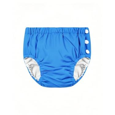 Imagem de Fraldas de natação reutilizáveis para bebês recém-nascidos, laváveis, fraldas aquáticas, azul 100