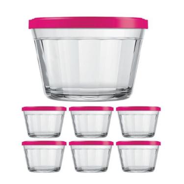 Imagem de 6 Pote Pequeno Americano de Vidro Papinha c/ Tampa Sortida - NADIR FIG
