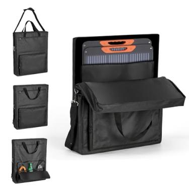 Imagem de Fizentia Estojo De Transporte Para Painel Solar Compatível Com Jackery Solarsaga 100W, Bolsa Armazenamento À Prova D'Água Saga 100W 100X 200W, Organizador Viagem Acolchoado 2 Painéis