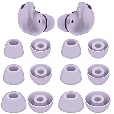 Imagem de JNSA Substituição de pontas auriculares de silicone para Galaxy Buds 2 Pro, P/M/G 3 tamanhos 3 pares, cabe na capa, fones de ouvido gel de orelha, (violeta) 2prov