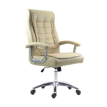 Imagem de Cadeira Giratória em Couro Califórnia Fratini Móveis  Cinza