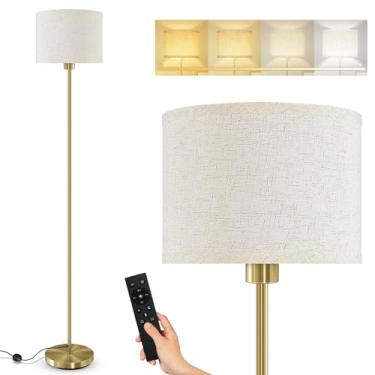 Imagem de Bricosmocon Luminárias De Chão Para Sala De Estar, Luminária De Chão Com Controle Remoto E Regulagem De Intensidade De Luz, Cores De 2700K A 6500K, Temperatura E Brilho Ajustáveis, Luminária De Chão