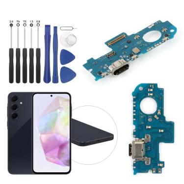 Imagem de Substituição para Samsung Galaxy A35 5G Conector Dock de porta de carregamento para Samsung A35 A356U/A536B/A356E Porta de carregamento de substituição USB Placa de carregamento Acessórios de montagem