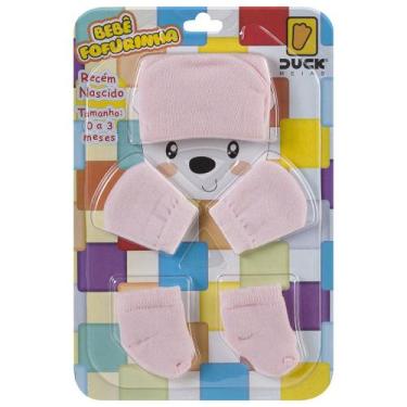 Imagem de Kit Bebe Toca Luva E Meia Conjunto Recem Nascido Saida Maternidade Men