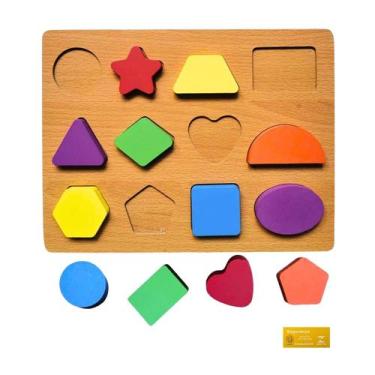 Imagem de Didaticos Aprenda Brincando Cores e Formas DM Toys Jogo de Encaixar Br