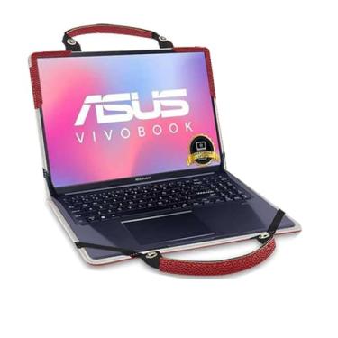 Imagem de Capa de laptop para Asus ZenBook S 14 OLED UX5406 UX5406SA-PH79T com bolsa portátil com alça de bolsa, vermelha