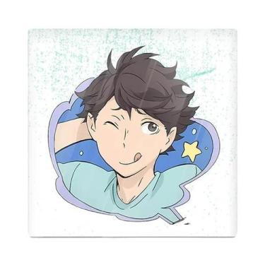 Imagem de Tapete de Copo Acrílico Haikyuu Oikawa Tooru (10cm) - Porta-Copos Redo