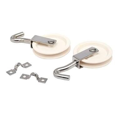 Imagem de SEACHOICE Polias de corda Tiller, aço inoxidável e plástico, pacote com 2