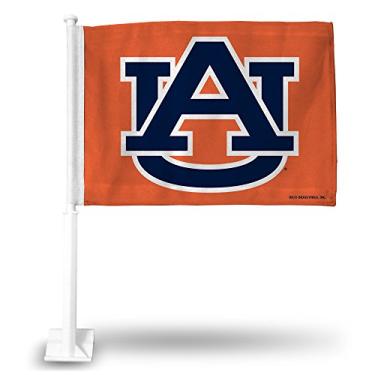 Imagem de NCAA Rico Industries Auburn Tigers Bandeira de carro dupla face laranja - 40,64 cm x 48,26 cm - mastro forte que se prende no carro/caminhão/automóvel