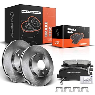 Imagem de A-Premium Rotores de Freio A Disco Ventilados Dianteiros de 10"(256 Mm) + Kit de Pastilhas de Cerâmica Compatível com Modelos Selecionados Hyundai e Kia - Accent/Rio 2012 2013 2014 2015 2016 2017, 1.6