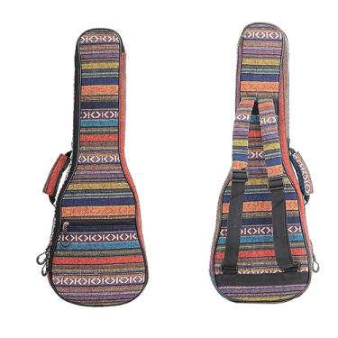 Imagem de Bolsa para ukulele, 21 23 26, capa para ukelele, almofada mais grossa para concerto soprano tenor uke com alças duplas ajustáveis e alça (21 laranja)