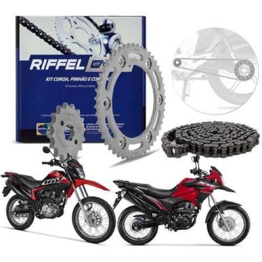 Imagem de Kit Relação Transmissão Tração Nxr Bros 160 Es Esd Esdd Xre 190 Riffel