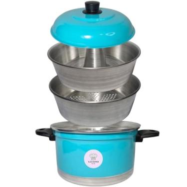 Imagem de Panela 3 em 1 Cozinha a vapor Legumes Pudim Alumínio Multiuso(TIFFANY)