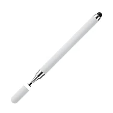 Imagem de Caneta Stylus Touch Screen Universal 2 em 1 – Para Smartphones, Tablets, Ipad, Iphone e Telas Touch screen Compatível com iOS e Android - BRANCO ORIGINAL