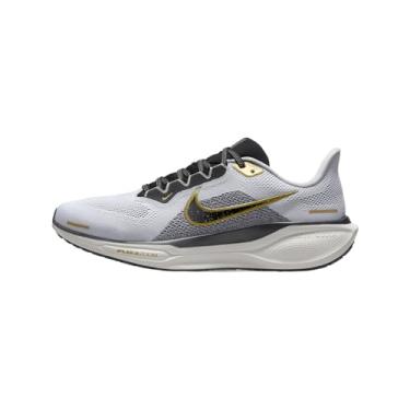 Imagem de Nike Tênis de corrida masculino Pegasus 41, Branco/preto metálico dourado cinza-claro, 39