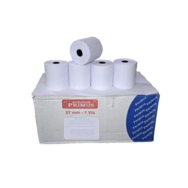 Imagem de 30 Rolos Bobinas para Calculadora de Mesa Primus 57mm e 30mts Alta Qua