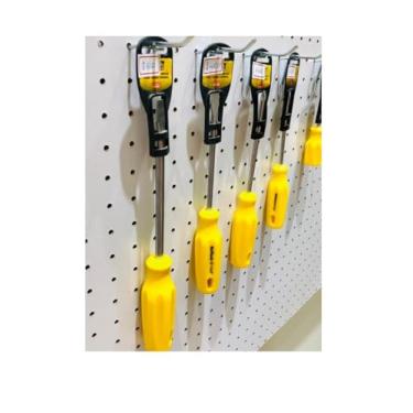 Imagem de Painel Eucatex Perfurado P/Organização Branco 60x60cm Pegboard