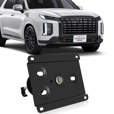 Imagem de Suporte de placa de carro para para-choque dianteiro compatível com Hyundai Palisade, Santa Cruz, Santa Fe 4ª geração TM, Tucson 4ª geração NX4, Tucson Plug-in Hybrid 4ª geração NX4, suporte de grade