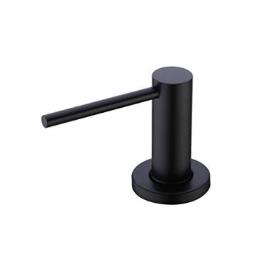 Imagem de Dispensador de sabonete TUTEW, dosador de sabonete para cozinha, dispensador de sabonete de cozinha de nível comercial, dispensador de sabonete de mão com garrafa grande de 425 ml, dispensador de sabonete, Preto