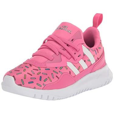 Imagem de adidas Originals Tênis unissex infantil Flex, Semi solar rosa/branco/rosa solar semi, 5 Toddler